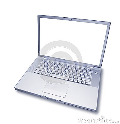 Laptop Computer Keys on Isolated Blank Laptop Computer  Click Image To Zoom