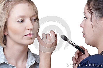 Free  on Home   Royalty Free Stock Photography  Make Up Artist With Model