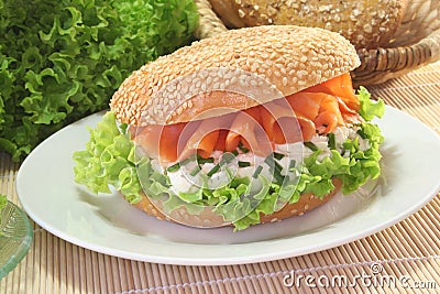 Sandwich zalm roomkaas