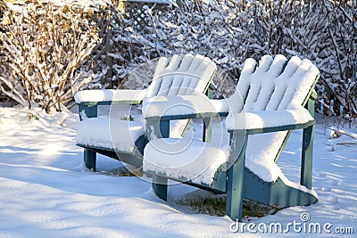 Adirondak Chairs on Winter Adirondack Chairs  Click Image To Zoom